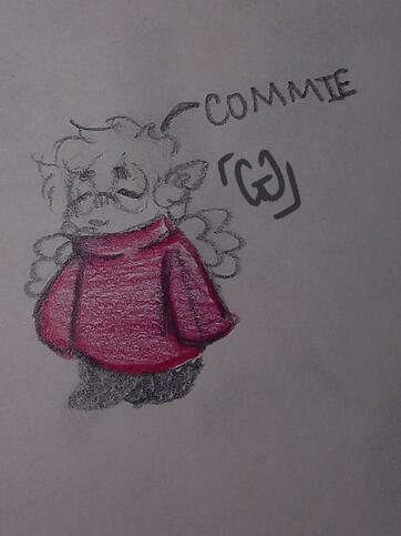 Traditional Mini Grian labelled "commie"